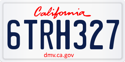 CA license plate 6TRH327