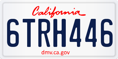 CA license plate 6TRH446