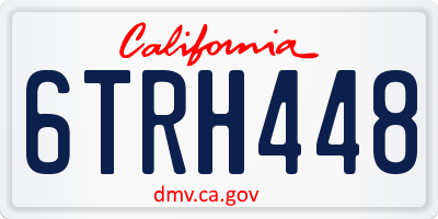 CA license plate 6TRH448