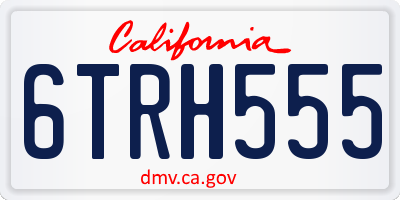 CA license plate 6TRH555