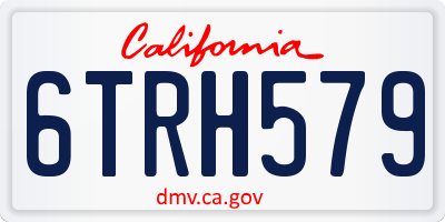 CA license plate 6TRH579