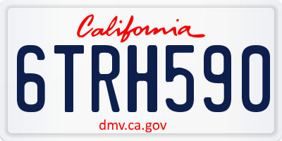 CA license plate 6TRH590