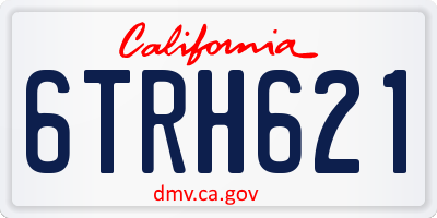 CA license plate 6TRH621