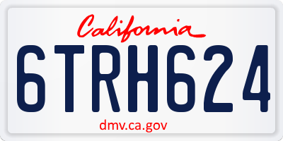 CA license plate 6TRH624