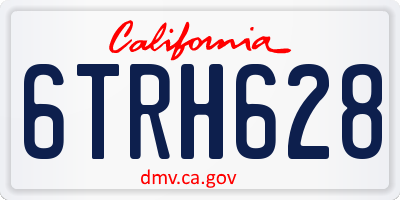 CA license plate 6TRH628