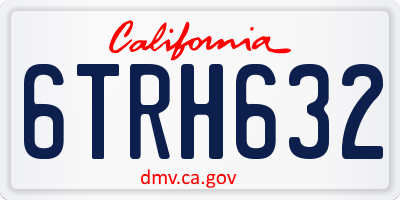 CA license plate 6TRH632