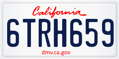 CA license plate 6TRH659