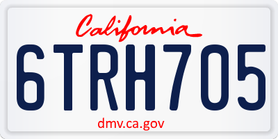 CA license plate 6TRH705