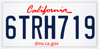 CA license plate 6TRH719