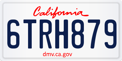 CA license plate 6TRH879