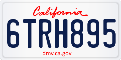 CA license plate 6TRH895