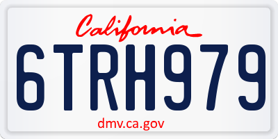 CA license plate 6TRH979