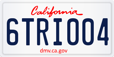 CA license plate 6TRI004