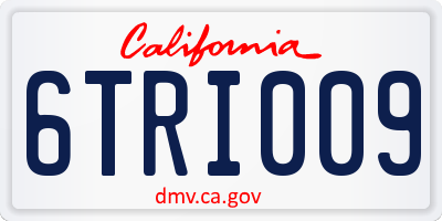 CA license plate 6TRI009