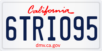 CA license plate 6TRI095