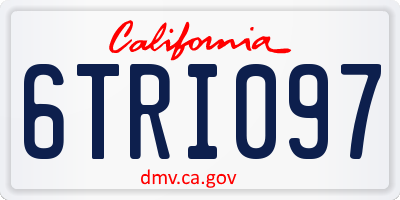 CA license plate 6TRI097