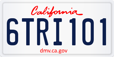 CA license plate 6TRI101