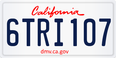 CA license plate 6TRI107