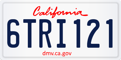 CA license plate 6TRI121