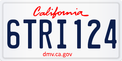 CA license plate 6TRI124