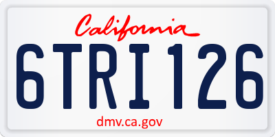 CA license plate 6TRI126
