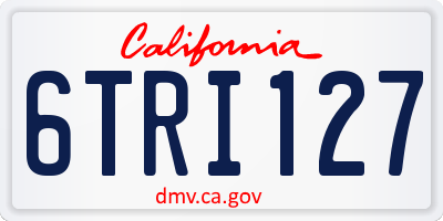 CA license plate 6TRI127
