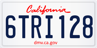 CA license plate 6TRI128