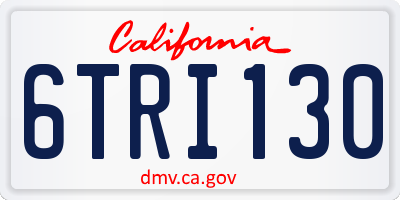 CA license plate 6TRI130