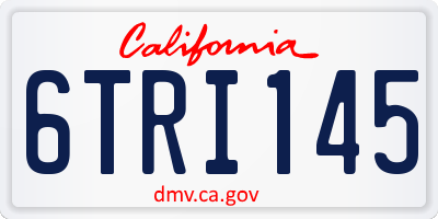 CA license plate 6TRI145