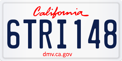 CA license plate 6TRI148