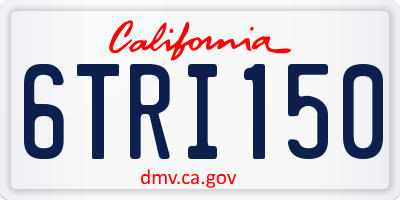 CA license plate 6TRI150