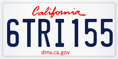 CA license plate 6TRI155