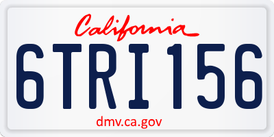 CA license plate 6TRI156