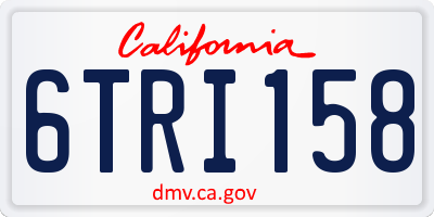 CA license plate 6TRI158