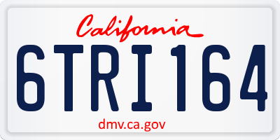 CA license plate 6TRI164