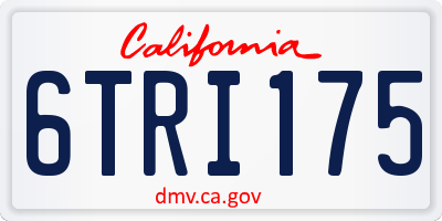 CA license plate 6TRI175