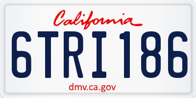 CA license plate 6TRI186