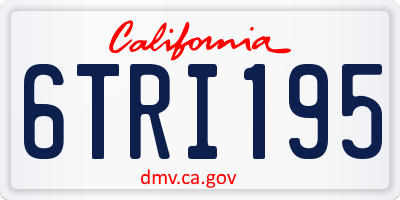 CA license plate 6TRI195
