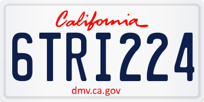 CA license plate 6TRI224
