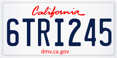 CA license plate 6TRI245