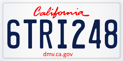 CA license plate 6TRI248
