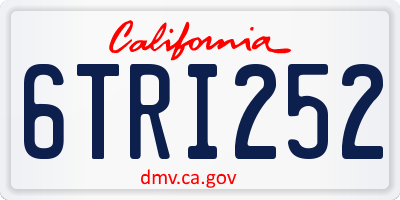 CA license plate 6TRI252