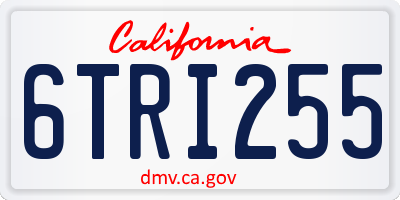 CA license plate 6TRI255