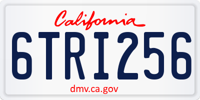 CA license plate 6TRI256