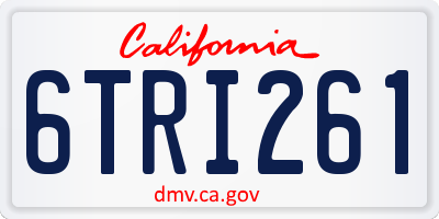 CA license plate 6TRI261