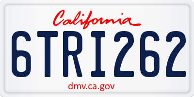 CA license plate 6TRI262