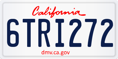 CA license plate 6TRI272