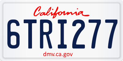 CA license plate 6TRI277