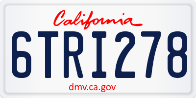 CA license plate 6TRI278