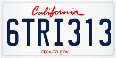 CA license plate 6TRI313